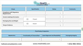 QC Packaging Inspection Form [upl. by Elton]