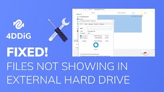 Fix Files Not Showing in External Hard Drive Space Used But Files not Showing  3 Methods to Fix [upl. by Meehyr]