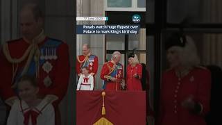 Huge flypast for King’s birthday itvnews news royals kingcharles [upl. by Race]