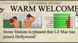 Wrestling Empire Stone Malone Mentors Lil Mac [upl. by Odnolor]