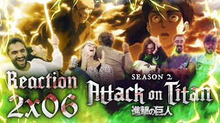 Attack on Titan  2x6 Warrior  Group Reaction REUPLOAD YouSeeBIGGIRL T T [upl. by Schalles]