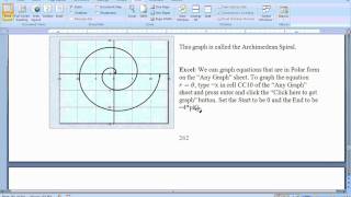 551 Polar Coordinates and graphs using Excel part 1 [upl. by Nylirahs]