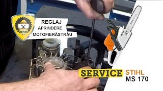 Reglaj aprindere motofierăstrău STIHL MS170 MS 180 MS 171 MS 181 MS 211 MS 231 MS 271 MS 291 [upl. by Elocal]