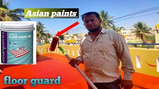 How To Apply Asian Paints Apex Floor Guard  Asian Paints Waterproofing Full Process [upl. by Nylsaj]