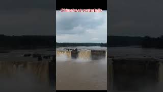 Chitrakoot waterfalls chitrakoot drone chitrakootwaterfall drone shot nature ytshorts [upl. by Annaujat]