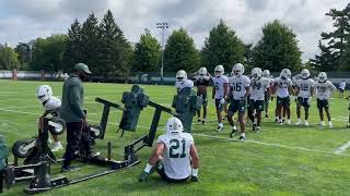 Michigan State Football Practice  First Day Fall Camp  Jonathan Smith Head Coach  DL DBs [upl. by Judi]