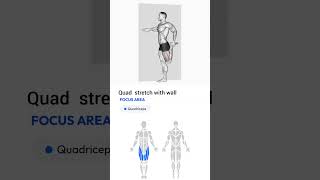 Quad stretch with wall  Home workout [upl. by Egres]