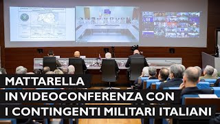 Mattarella alla sede del COVI in videoconferenza per gli auguri ai contingenti militari italiani [upl. by Wilda]