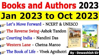 Books amp Authors 2023  Jan to Oct 2023  पुस्तक और लेखक 2023  Current Affairs 2023  Most Imp Books [upl. by Adnohsel]