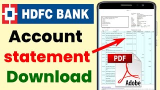 hdfc account statement download online  how to download hdfc bank account statement PDF 2023 [upl. by Ernst350]