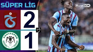 TRABZONSPOR 21 KONYASPOR  ONUACHU IBRAHIMOVIC MODUNU AÇTI  SÜPER LİG [upl. by Iaht]