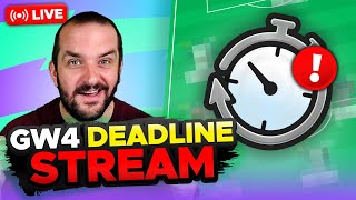 FPL DEADLINE STREAM GAMEWEEK 4  Fantasy Premier League Tips 202425 [upl. by Rebecca]