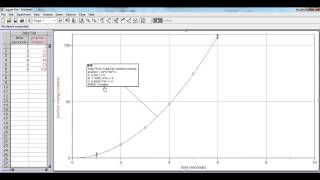 LoggerPro Linearizing a Quadratic Function [upl. by Yentnuoc]