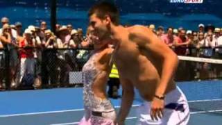 Novak Djokovic and Kym Johnson  dancing lessons [upl. by Nosnarb319]