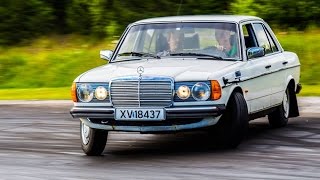 MercedesBenz W123 250 GoPro Drifting [upl. by Inaj]