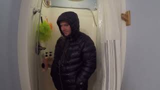 LL Bean 850 Hooded Puffer Coat Shower Bath [upl. by Assener]