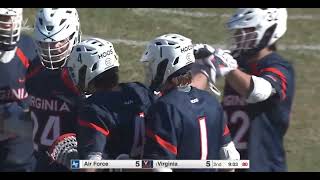 Air Force  1 Virginia  2522 College Lacrosse Highlights [upl. by Gina]