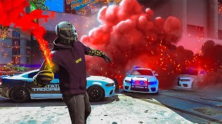 Using Smoke Bombs To Escape Cops In GTA 5 RP [upl. by Sirraf]