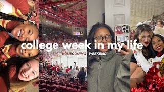 college week in my life 🧸🎧⭐️ homecoming weekend [upl. by Aisinut]