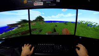 🔴► Minecraft  Jogando com 3 Monitores  GoPro  Nvidia Surround [upl. by Elpmet241]