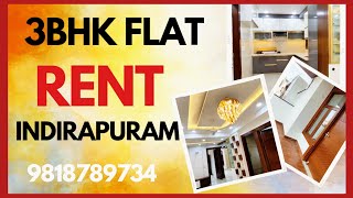 3bhk flat rent Indirapuram Ghaziabad  3bhk flat for rent Indirapuram  Rental property Indirapuram [upl. by Ahsinyd6]