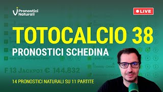 🔴 LIVE H 1830 Schedina Totocalcio 38 schedina interessante con Jackpot su 13 Analisi e pronostici [upl. by Lap116]