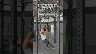 Banded strict ring muscle up muscleupdrill [upl. by Ylen]