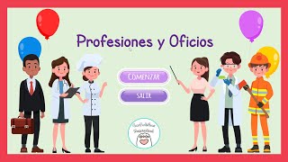 PowerPoint Interactivo Profesiones y oficios para niños [upl. by Aizirtap718]