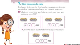 Cien cosas en la caja Primer grado Matemáticas Página 136 [upl. by Ecnerret929]