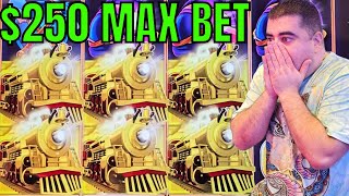 The MOST 250 Max Bet BONUSES You Have Ever Seen On All Aboard Slot [upl. by Tomi]