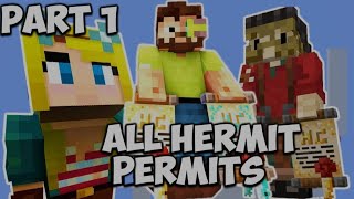 All Hermit permits part one hermitcraft minecraft [upl. by Hadria816]