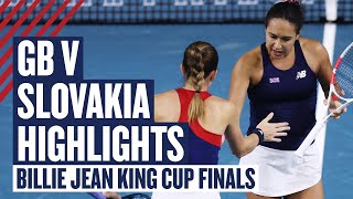 Watson amp Nicholls v Hruncakova amp Mihalikova  GB v Slovakia  Billie Jean King Cup SemiFinal 2024 [upl. by Scrope]