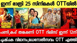 New Malayalam Movie ThankamaniBad BoyzPani OTT Release Today  Tonight OTT Release Movies  Cup [upl. by Notlrak]