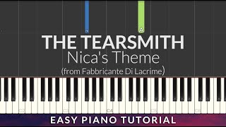 THE TEARSMITH  Nicas Theme from Fabbricante di lacrime EASY Piano Tutorial [upl. by Cacie52]