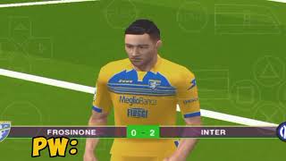 FROSINONE VS INTER  PES PPSSPP 24 GAMEPLAY 3 [upl. by Lasyrc]