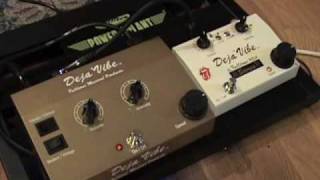 Fulltone Mini Deja Vibe guitar effects pedal shootout Old version vs New version [upl. by Ihtac]