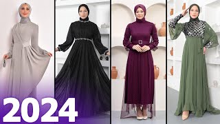 2024 Moda Merve Tesettür Abiye Elbise Modelleri  Trend Hijab Evening Dress  Abendkleid  Dress [upl. by Ianahs]