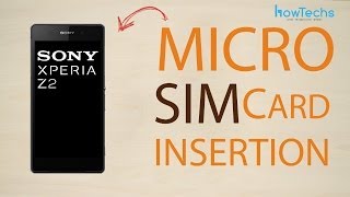 Sony Xperia Z2  How to change the SIM card [upl. by Noryahs]