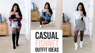 How to style Fishnet Tights  LOOKBOOK [upl. by Yretsym]