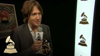 Keith Urban backstage at the 52nd GRAMMYs  GRAMMYs [upl. by Hgielram]