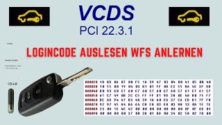 Wegfahrsperre anlernen  Logincode auslesen  Immo 3  WFS  VW Audi  VCDS [upl. by Nnylaj411]