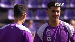 Calentamiento Real Valladolid CF vs SD Eibar [upl. by Nais]