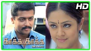 Kaaka Kaaka movie scenes  Jyothika apologises to Suriya  Gautham Menon  Harris Jayaraj [upl. by Nitsej]