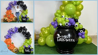 🧙🏽🎃PENTOLONE HALLOWEEN con Palloncini 🎃 🧙🏽24  DIY Caldero con globos 💀 [upl. by Keli]