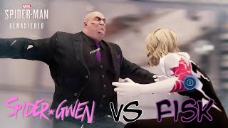 SpiderMan Remastered PC 4K  MOD  SpiderGwen Vs Fisk [upl. by Llehsad]