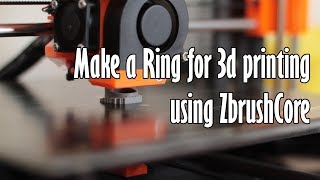 Make a Ring for 3d Printing Using Zbrushcore [upl. by Abramson]