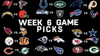 Week 6 NFL Game Picks  NFL [upl. by Dalury]