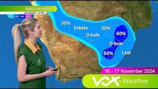 1617 November 2024  Vox NAWEEK Weervoorspelling [upl. by Field]