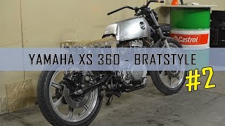 2 Bratstyle Yamaha XS 360  XS 400 how to build custombike part 2  DIY time lapse [upl. by Anairdna]