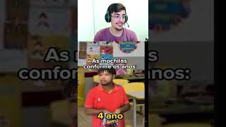 As mochilas conforme os anos kakakakak react humor joojnatu [upl. by Aixela]